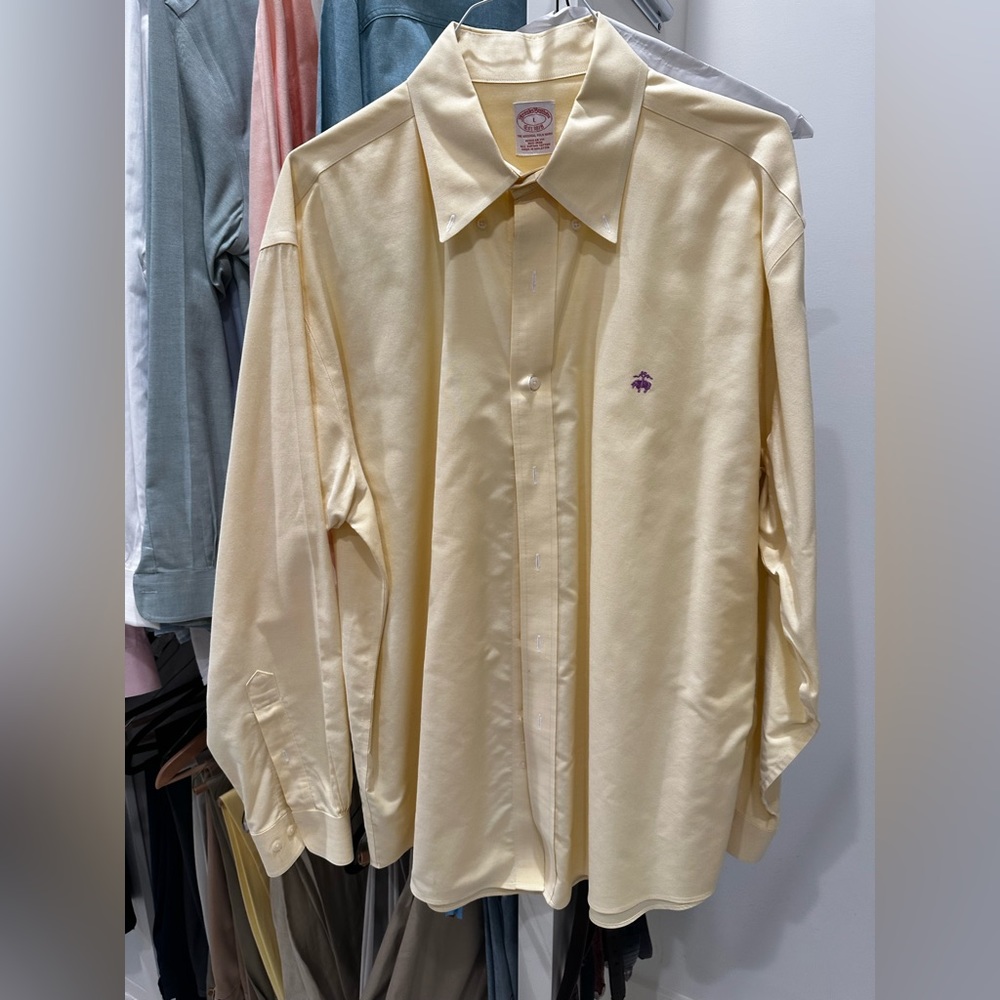 Brooks Brother Yellow Long Sleeve Button down